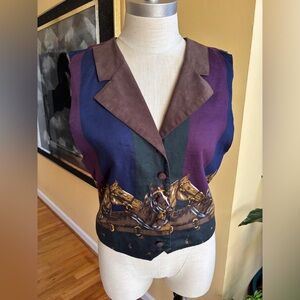vintage 90’s horse equestrian vest